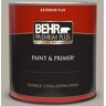 BEHR PREMIUM PLUS 1 qt. #BXC-16 City of Bridges Flat Exterior Paint & Primer