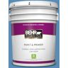 BEHR PREMIUM PLUS 5 gal. #M520-5 Alpha Blue Eggshell Enamel Low Odor Interior Paint & Primer