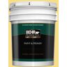 BEHR PREMIUM PLUS 5 gal. #390B-5 Bee Pollen Semi-Gloss Enamel Exterior Paint & Primer