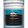 BEHR PREMIUM PLUS 5 gal. #BIC-22 Relaxed Blue Satin Enamel Exterior Paint & Primer