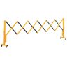 Vestil 139 in. x 40 in. Yellow Steel Expand-A-Gate with Wheels