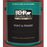 BEHR PREMIUM PLUS 1 gal. #PPU1-10 Forbidden Red Semi-Gloss Enamel Exterior Paint & Primer