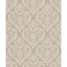 Crown Ida Beige Damask Vinyl Peelable Wallpaper (Covers 56.4 sq. ft.)