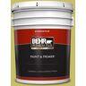 BEHR PREMIUM PLUS 5 gal. #P350-5 Go Go Lime Flat Exterior Paint & Primer