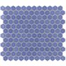 Merola Tile Tribeca 1 in. Hex Glossy Periwinkle 10-1/4 in. x 11-7/8 in. Porcelain Mosaic Tile (8.6 sq. ft./Case)