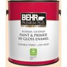 BEHR PREMIUM PLUS 1 gal. #300C-2 Sand Dollar White Hi-Gloss Enamel Interior/Exterior Paint & Primer