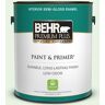 BEHR PREMIUM PLUS 1 gal. #450C-1 Dinner Mint Semi-Gloss Enamel Low Odor Interior Paint & Primer