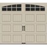 Clopay Gallery Steel Short Panel 8 ft x 7 ft Insulated 6.5 R-Value  Desert Tan Garage Door with Arch Windows