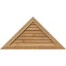 Ekena Millwork 99" x 37.125" Triangle Rough Sawn Western Red Cedar Wood Gable Louver Vent Non-Functional