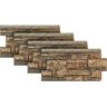 Urestone Ledgestone Wainscot 48 in. x 24 in. #25 Mocha Faux Stone Panel (4-Pack)