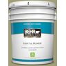 BEHR PREMIUM PLUS 5 gal. #MQ6-57 Bermuda Grass Satin Enamel Low Odor Interior Paint & Primer