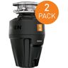 MOEN Host Series 3/4 HP Continuous Feed Space Saving Garbage Disposal with Sound Reduction and Universal Mount (2-Pack)