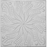 Ekena Millwork Swirl 2 ft. x 2 ft. Glue Up or Nail Up Polyurethane Ceiling Tile in White