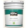 BEHR PREMIUM PLUS 5 gal. #W-F-400 Swan Wing Semi-Gloss Enamel Low Odor Interior Paint & Primer