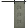 VeryCustom 30 in. x 84 in. The Mod Squad Gauntlet Wood Sliding Barn Door with Hardware Kit in Black