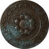 Ekena Millwork 27-3/4" x 2" Sydney Urethane Ceiling Medallion (Fits Canopies up to 5-3/4"), Hand-Painted Bronze Blue Patina