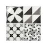 smart tiles Vintage Roma Black 9 in. x9 in. Vinyl Peel and Stick Tile (2.22 sq. ft./4 pack)