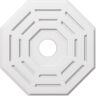 Ekena Millwork 1 in. P X 8-3/4 in. C X 22 in. OD X 4 in. ID Westin Architectural Grade PVC Contemporary Ceiling Medallion