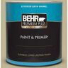 BEHR PREMIUM PLUS 1 qt. #MQ6-30 Bamboo Shoot Satin Enamel Exterior Paint & Primer