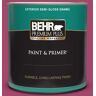 BEHR PREMIUM PLUS 1 qt. Home Decorators Collection #HDC-SM14-1 Fuschia Flair Semi-Gloss Enamel Exterior Paint & Primer