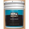 BEHR PREMIUM PLUS 5 gal. #S250-4 Fresh Croissant Satin Enamel Exterior Paint & Primer