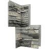 GenStone Stacked Stone Northern Slate 24 in. x 12 in. Faux Stone Siding Inside Corner Panel