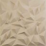 Ekena Millwork 19 5/8 in. x 19 5/8 in. Leto EnduraWall Decorative 3D Wall Panel, Smokey Beige (Covers 2.67 Sq. Ft.)