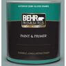 BEHR PREMIUM PLUS 1 qt. #N440-4 October Sky Semi-Gloss Enamel Exterior Paint & Primer