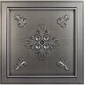 uDecor Belfast 2 ft. x 2 ft. Lay-in or Glue-up Ceiling Tile in Antique Nickel (40 sq. ft. / case)