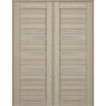 Belldinni Rita 64 in.x 84 in. Both Active 3-Lite Shambor Wood Composite Double Prehung Interior Door