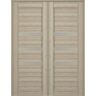 Belldinni Rita 48 in.x 96 in. Both Active 3-Lite Shambor Wood Composite Double Prehung Interior Door