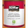 BEHR PREMIUM PLUS 1 gal. #T17-19 Fired Up Hi-Gloss Enamel Interior/Exterior Paint & Primer