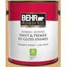 BEHR PREMIUM PLUS 1 gal. #PPU6-05 Cork Hi-Gloss Enamel Interior/Exterior Paint & Primer