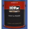 BEHR PREMIUM PLUS 1 gal. #BIC-21 Blue Dahlia Flat Exterior Paint & Primer