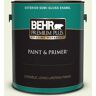 BEHR PREMIUM PLUS 1 gal. #420C-1 Highlight Semi-Gloss Enamel Exterior Paint & Primer