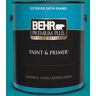 BEHR PREMIUM PLUS 1 gal. #510B-7 Empress Teal Satin Enamel Exterior Paint & Primer