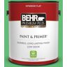 BEHR PREMIUM PLUS 1 gal. #450B-5 Lady Luck Flat Low Odor Interior Paint & Primer