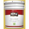 BEHR PREMIUM PLUS 5 gal. #P320-6A Flustered Mustard Flat Low Odor Interior Paint & Primer