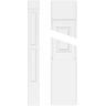 Ekena Millwork 2 in. x 12 in. x 108 in. 2-Equal Raised Panel PVC Pilaster with Standard Capital and Base (Pair)