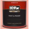 BEHR PREMIUM PLUS 1 qt. #180A-3 Just Blush Flat Exterior Paint & Primer