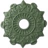 Ekena Millwork 17-1/2" x 4" ID x 1" Preston Urethane Ceiling Medallion (Fits Canopies upto 4"), Hand-Painted Athenian Green