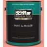 BEHR PREMIUM PLUS 1 gal. #180B-4 Fruit Shake Semi-Gloss Enamel Exterior Paint & Primer