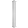 Ekena Millwork 7-5/8 in. x 8 ft. Square Non-Tapered San Carlos Mission Style Fretwork PVC Column Wrap Kit with Crown Capital and Base