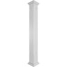 Ekena Millwork 9-5/8 in. x 9 ft. Square Non-Tapered San Carlos Mission Style Fretwork PVC Column Wrap Kit with Crown Capital and Base