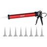 AWF PRO 22 oz. Pro Sausage and Bulk Caulk Gun Aluminum Barrel 25:1 Thrust Ratio, and 9 Replacement Tips