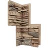 GenStone Stacked Stone Desert Sunrise 24 in. x 12 in. Faux Stone Siding Inside Corner Panel