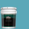 BEHR PREMIUM PLUS 5 gal. #T15-11 Sonic Blue Semi-Gloss Enamel Exterior Paint & Primer