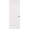 Steves & Sons 30 in. x 80 in. 2 Panel Roundtop Right-Handed Solid Core White Primed Wood Single Prehung Interior Door w/Bronze Hinges