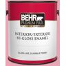 BEHR PREMIUM PLUS 1 gal. #P140-3 Love at First Sight Hi-Gloss Enamel Interior/Exterior Paint