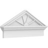 Ekena Millwork 2-3/4 in. x 32 in. x 14-7/8 in. (Pitch 6/12) Peaked Cap 4-Spoke Architectural Grade PVC Combination Pediment Moulding